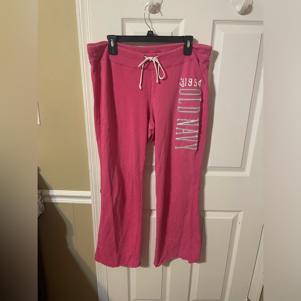 Old Navy Pink Flared Lounge Pants - Size L